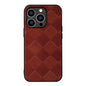 Weave Plaid PU Phone Case, For iPhone 14 Plus, For iPhone 14 Pro Max, For iPhone 14 Pro, For iPhone 14