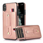 Wristband Kickstand Wallet Leather Phone Case, For iPhone 11 Pro Max, For iPhone X / XS, For iPhone XR, For iPhone XS Max, For iPhone SE 2022 / 2020 / 8 / 7, For iPhone 7 Plus / 8 Plus