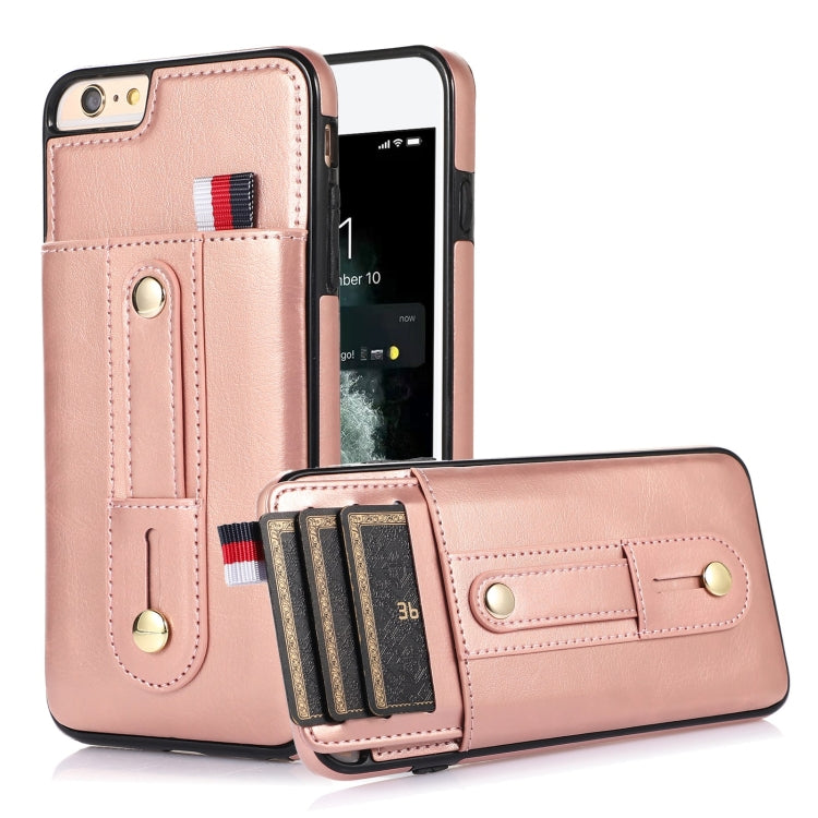 Wristband Kickstand Wallet Leather Phone Case, For iPhone 11 Pro Max, For iPhone X / XS, For iPhone XR, For iPhone XS Max, For iPhone SE 2022 / 2020 / 8 / 7, For iPhone 7 Plus / 8 Plus