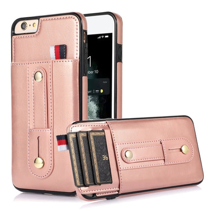 Wristband Kickstand Wallet Leather Phone Case, For iPhone 11 Pro Max, For iPhone X / XS, For iPhone XR, For iPhone XS Max, For iPhone SE 2022 / 2020 / 8 / 7, For iPhone 7 Plus / 8 Plus