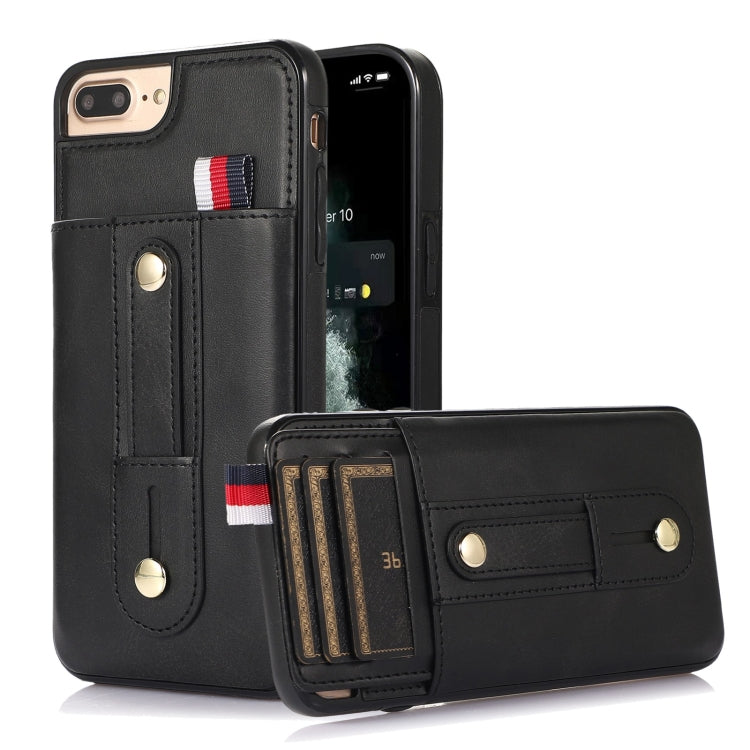 Wristband Kickstand Wallet Leather Phone Case, For iPhone 11 Pro Max, For iPhone X / XS, For iPhone XR, For iPhone XS Max, For iPhone SE 2022 / 2020 / 8 / 7, For iPhone 7 Plus / 8 Plus