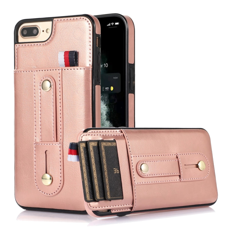 Wristband Kickstand Wallet Leather Phone Case, For iPhone 11 Pro Max, For iPhone X / XS, For iPhone XR, For iPhone XS Max, For iPhone SE 2022 / 2020 / 8 / 7, For iPhone 7 Plus / 8 Plus