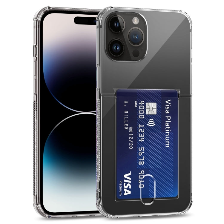 Transparent TPU Phone Case with Card Slots, For iPhone 14 Pro Max, For iPhone 14 Pro, For iPhone 14, For iPhone 14 Plus