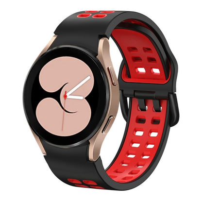 Double-row Hole Two-color Silicone Watch Band