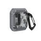 Two-Tone Printed Earphone Case with Switch Lock & Carabiner, For AirPods 1/2, For AirPods Pro, For AirPods 3