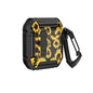 Two-Tone Printed Earphone Case with Switch Lock & Carabiner, For AirPods 1/2, For AirPods Pro, For AirPods 3