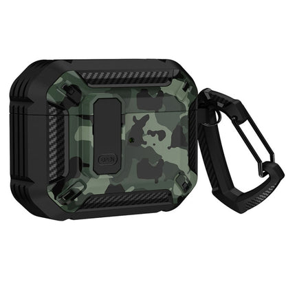 Two-Tone Printed Earphone Case with Switch Lock & Carabiner, For AirPods 1/2, For AirPods Pro, For AirPods 3