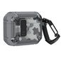 Two-Tone Printed Earphone Case with Switch Lock & Carabiner, For AirPods 1/2, For AirPods Pro, For AirPods 3