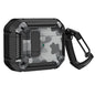 Two-Tone Printed Earphone Case with Switch Lock & Carabiner, For AirPods 1/2, For AirPods Pro, For AirPods 3