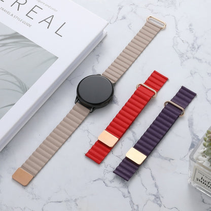 Magnetic Buckle Leather Watch Band
