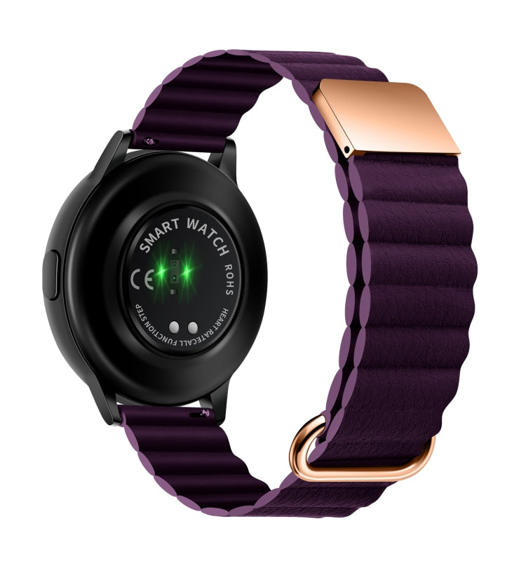 Magnetic Buckle Leather Watch Band