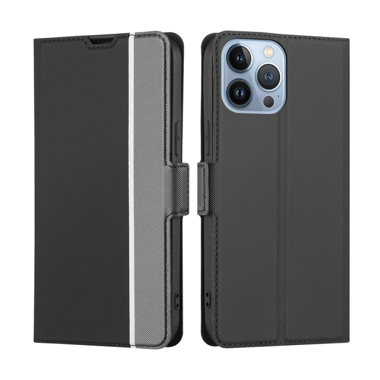 Twill Texture Side Button Leather Phone Case, For iPhone 14, For iPhone 14 Plus, For iPhone 14 Pro, For iPhone 14 Pro Max