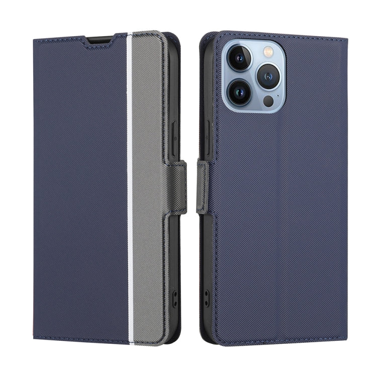 Twill Texture Side Button Leather Phone Case, For iPhone 14, For iPhone 14 Plus, For iPhone 14 Pro, For iPhone 14 Pro Max
