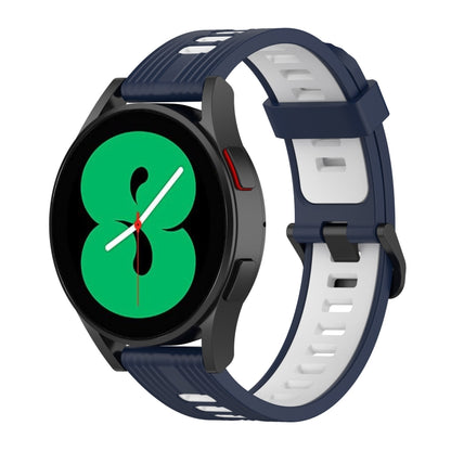 20mm Two-color Stripe Silicone Watch Band