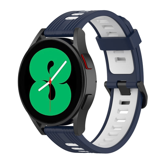 20mm Two-color Stripe Silicone Watch Band