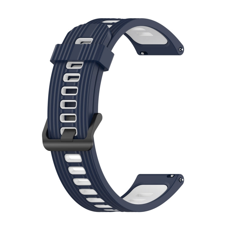 20mm Two-color Stripe Silicone Watch Band