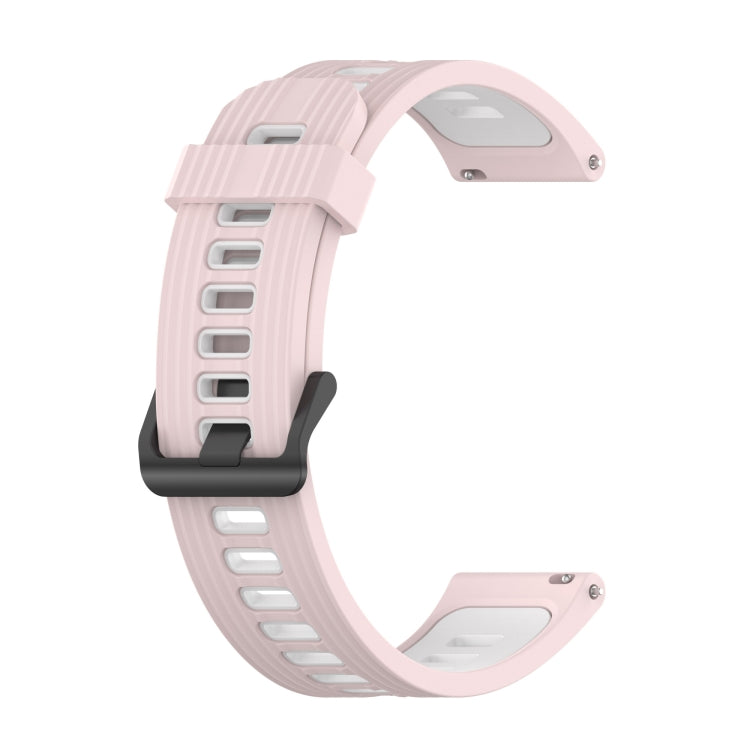 20mm Two-color Stripe Silicone Watch Band