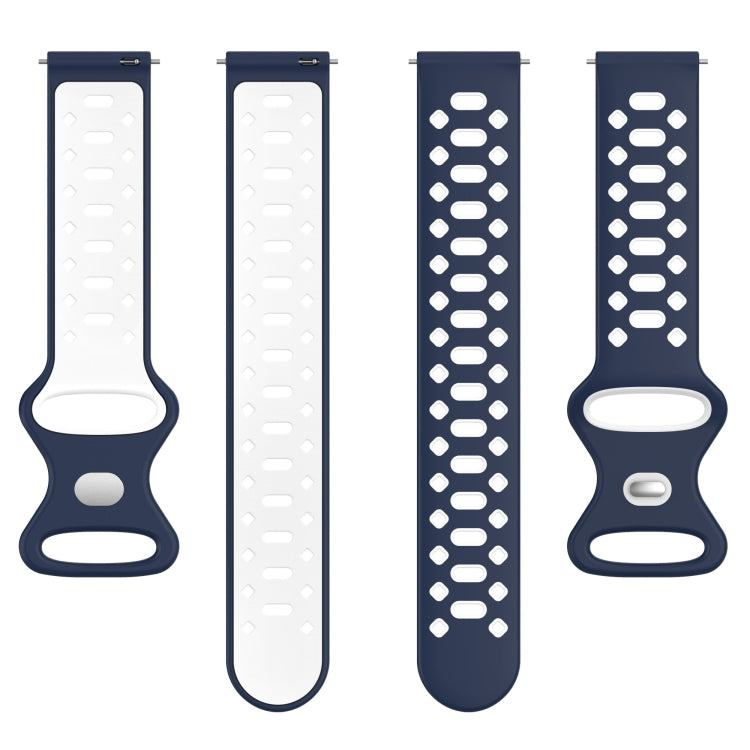 20mm Two-color Diamond Silicone Watch Band