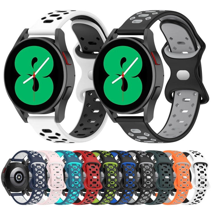 20mm Two-color Diamond Silicone Watch Band