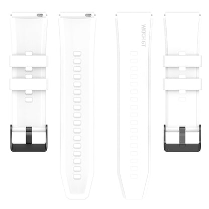 20mm Black Buckle Step Silicone Watch Band