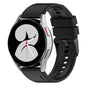 20mm Black Buckle Step Silicone Watch Band