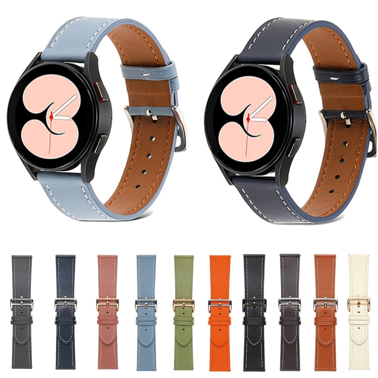 Plain Weave Leather Watch Band