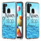 2 In 1 PC + TPU Card Pattern Transparent Protective Case, For Galaxy A01, For Galaxy A21, For Galaxy S20, For Galaxy S20+