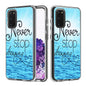 2 In 1 PC + TPU Card Pattern Transparent Protective Case, For Galaxy A01, For Galaxy A21, For Galaxy S20, For Galaxy S20+