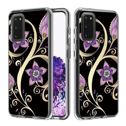 2 In 1 PC + TPU Card Pattern Transparent Protective Case, For Galaxy A01, For Galaxy A21, For Galaxy S20, For Galaxy S20+
