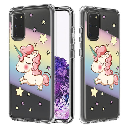 2 In 1 PC + TPU Card Pattern Transparent Protective Case, For Galaxy A01, For Galaxy A21, For Galaxy S20, For Galaxy S20+