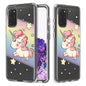 2 In 1 PC + TPU Card Pattern Transparent Protective Case, For Galaxy A01, For Galaxy A21, For Galaxy S20, For Galaxy S20+