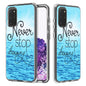 2 In 1 PC + TPU Card Pattern Transparent Protective Case, For Galaxy A01, For Galaxy A21, For Galaxy S20, For Galaxy S20+