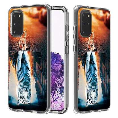2 In 1 PC + TPU Card Pattern Transparent Protective Case, For Galaxy A01, For Galaxy A21, For Galaxy S20, For Galaxy S20+