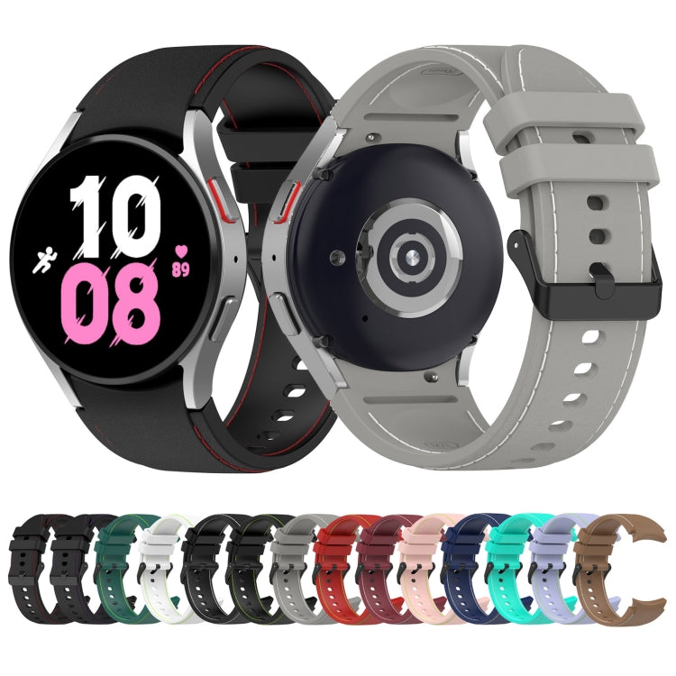 Leather Texture Silicone Watch Band