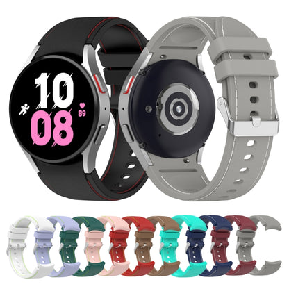 Universal Leather Texture Silicone Watch Band