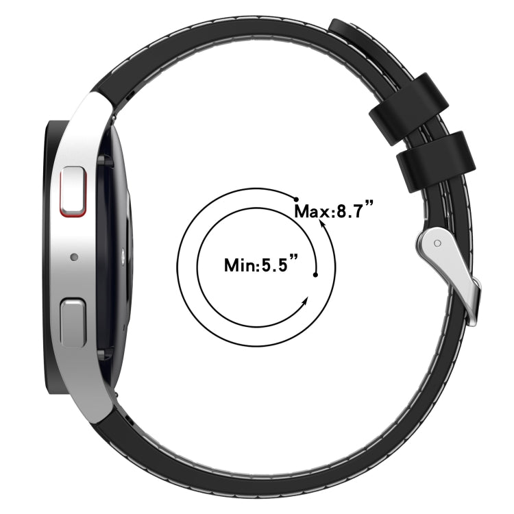 Universal Leather Texture Silicone Watch Band