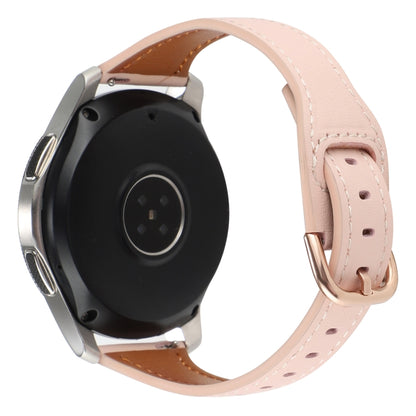 22mm Reverse Buckle Genuine Leather Watch Band