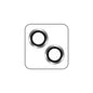 TOTUDESIGN AB-061 Golden Shield Series Metal Frame Camera Lens Film, For iPhone 14/14 Plus