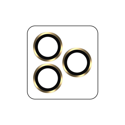 TOTUDESIGN AB-061 Golden Shield Series Metal Frame Camera Lens Film, For iPhone 14 Pro/14 Pro Max
