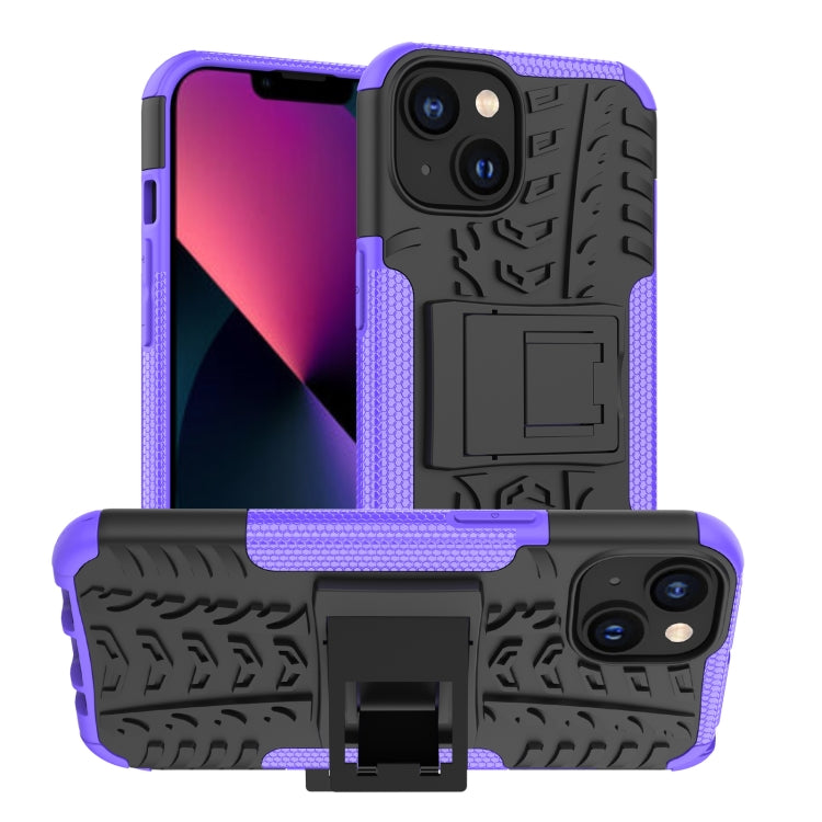 Tire Texture TPU + PC Phone Case with Holder, For iPhone 14, For iPhone 14 Plus, For iPhone 14 Pro, For iPhone 14 Pro Max
