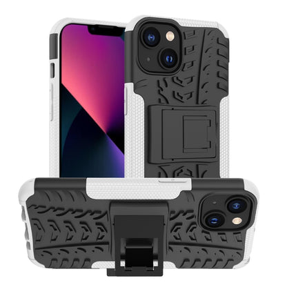 Tire Texture TPU + PC Phone Case with Holder, For iPhone 14, For iPhone 14 Plus, For iPhone 14 Pro, For iPhone 14 Pro Max