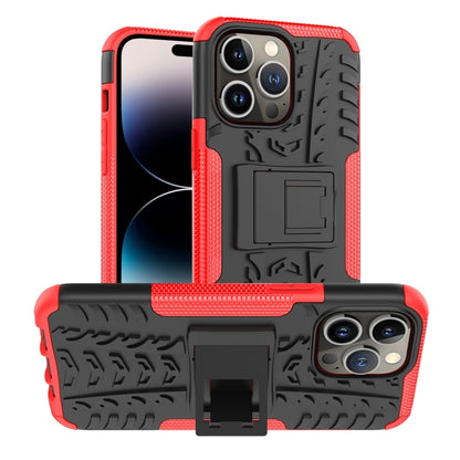Tire Texture TPU + PC Phone Case with Holder, For iPhone 14, For iPhone 14 Plus, For iPhone 14 Pro, For iPhone 14 Pro Max