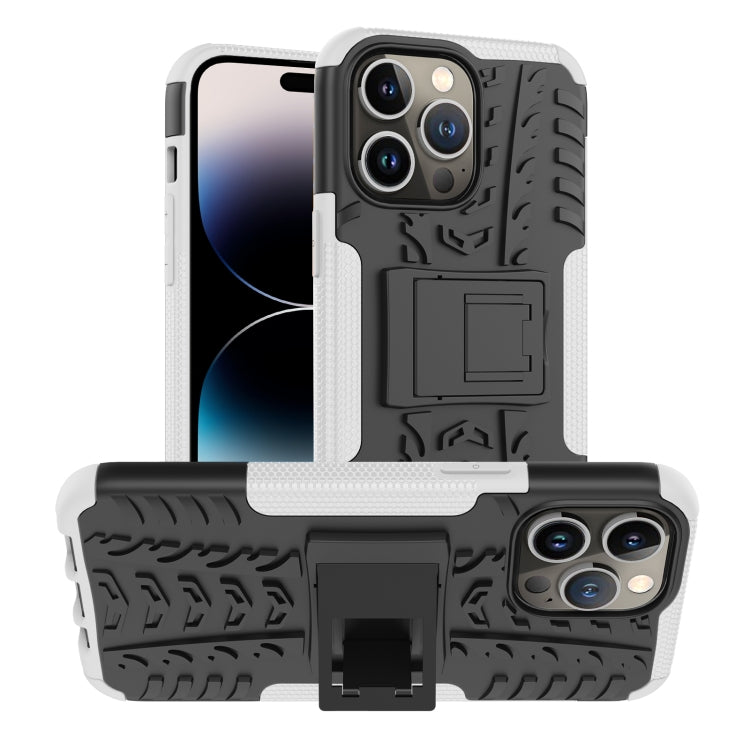 Tire Texture TPU + PC Phone Case with Holder, For iPhone 14, For iPhone 14 Plus, For iPhone 14 Pro, For iPhone 14 Pro Max