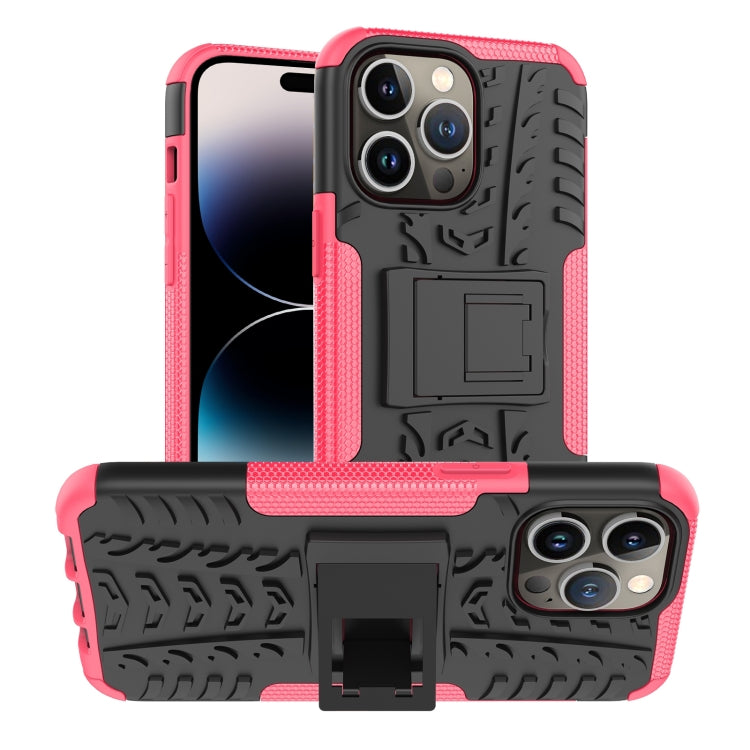 Tire Texture TPU + PC Phone Case with Holder, For iPhone 14, For iPhone 14 Plus, For iPhone 14 Pro, For iPhone 14 Pro Max