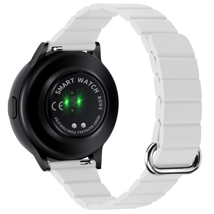 22mm Magnetic Buckle Leather Watch Band