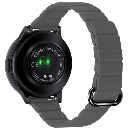 22mm Magnetic Buckle Leather Watch Band