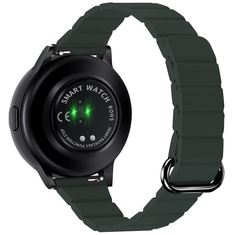 22mm Magnetic Buckle Leather Watch Band