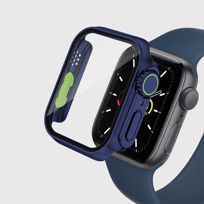 For Apple Watch Series 9 / 8 / 7 45mm Film PC Watch Case with Detachable Button