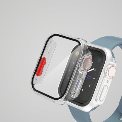 For Apple Watch Series 9 / 8 / 7 45mm Film PC Watch Case with Detachable Button