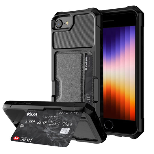 ZM02 Card Slot Holder Phone Case, For iPhone SE 2022 / SE 2020 / 8 / 7, For iPhone 8 Plus / 7 Plus, For iPhone XS / X, For iPhone XR, For iPhone XS Max, For iPhone 11, For iPhone 11 Pro, For iPhone 11 Pro Max, For iPhone 12, For iPhone 12 mini���������...